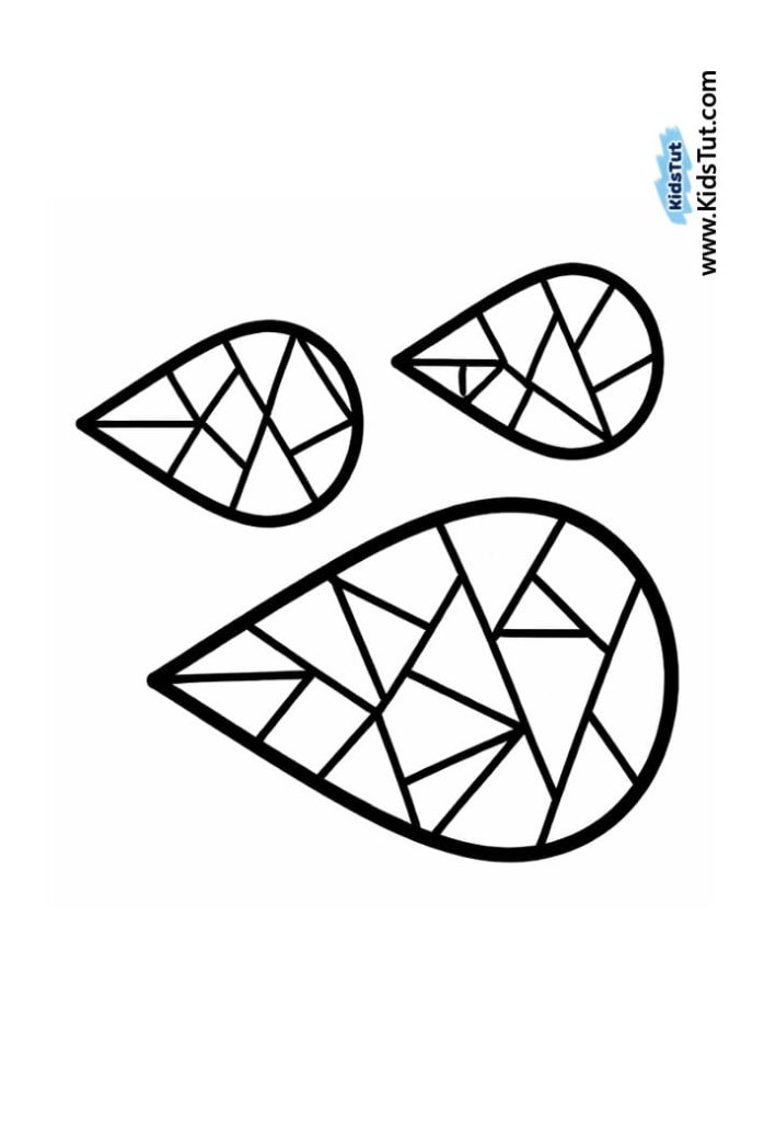 Easy Mosaic Spring Coloring Pages for Kids