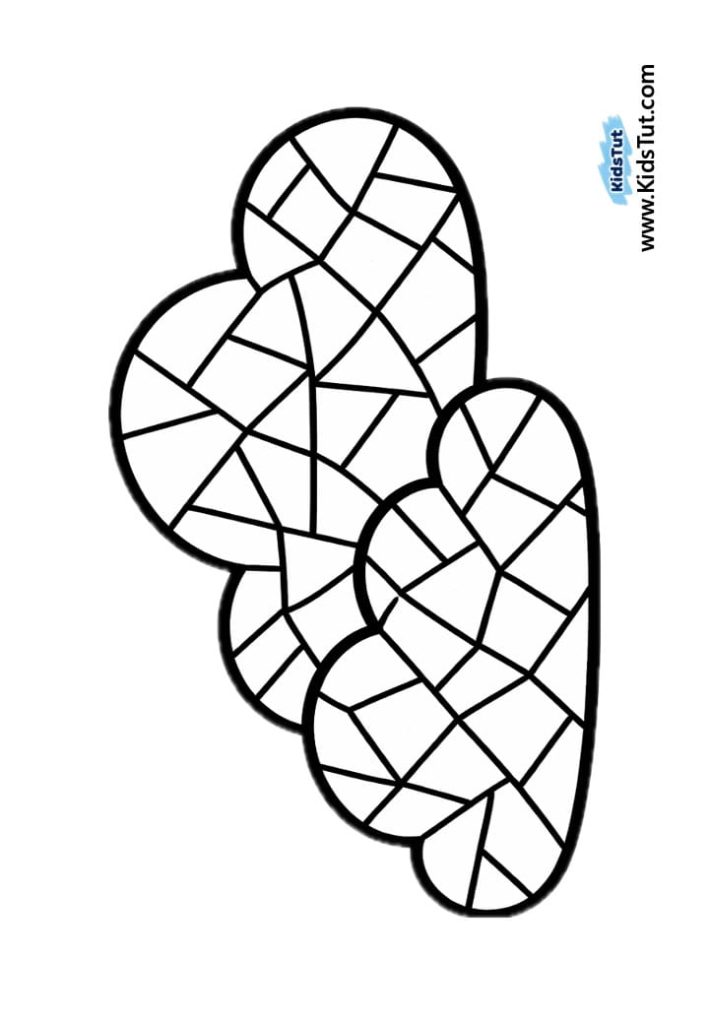 Easy Mosaic Spring Coloring Pages for Kids